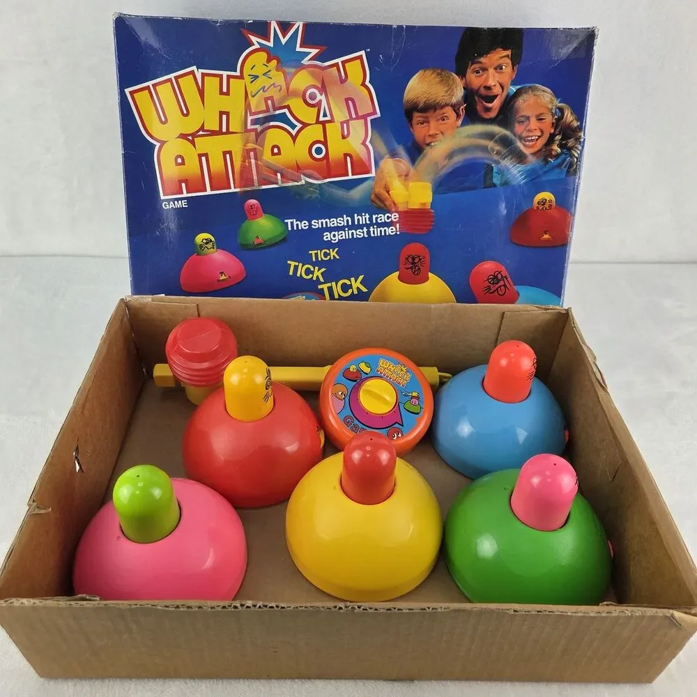 Vintage 1986 Whack Attack Game Complete Mattel Mechanical Action Game Fast Ship